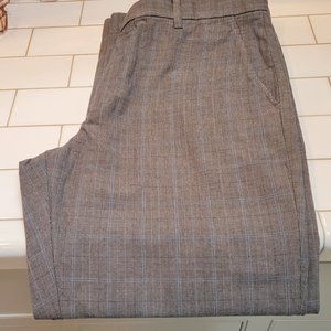 Plaid Gap Flat Front Pants 36 x 32